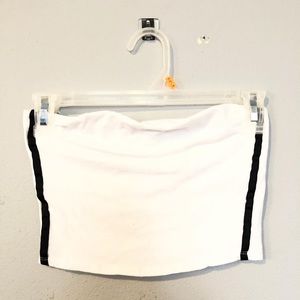 White tube top black stripes